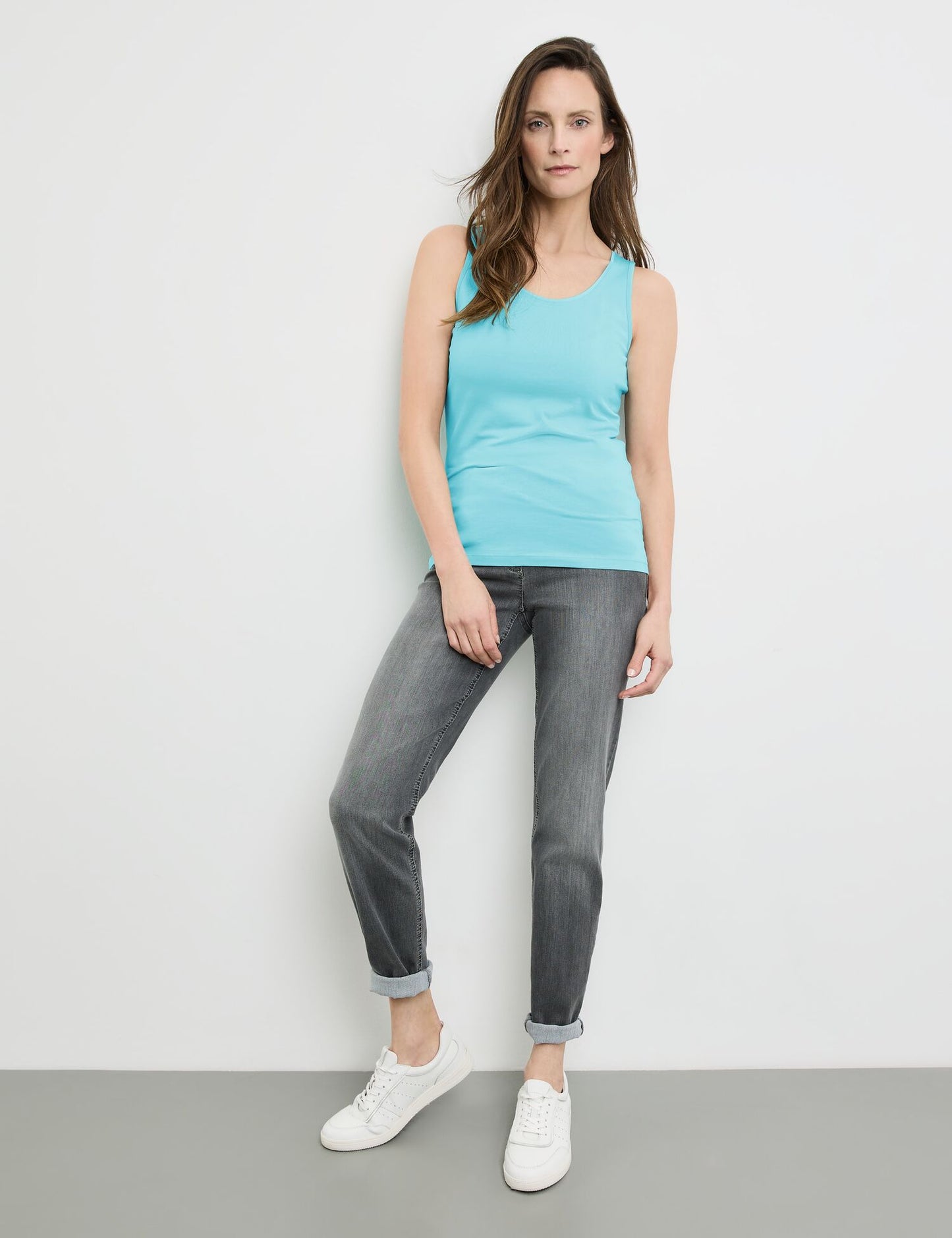 Basic Top aus nachhaltigem Baumwoll-Stretch