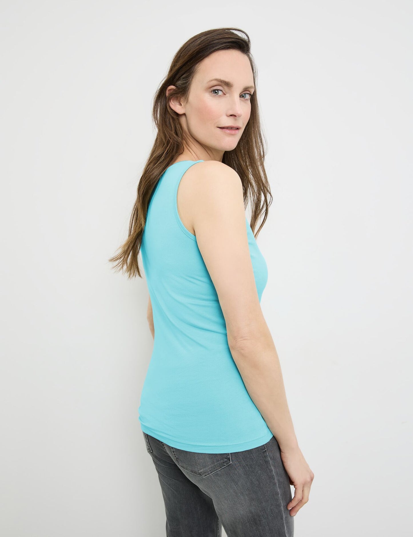 Basic Top aus nachhaltigem Baumwoll-Stretch