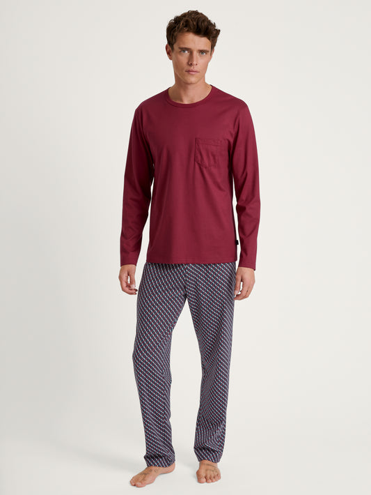 HERREN Pyjama, mars red