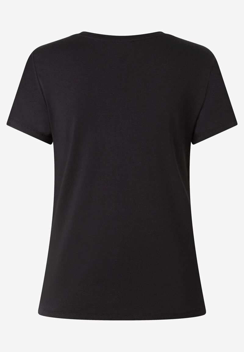 T-Shirt mit Pailletten-Applikation  schwarz