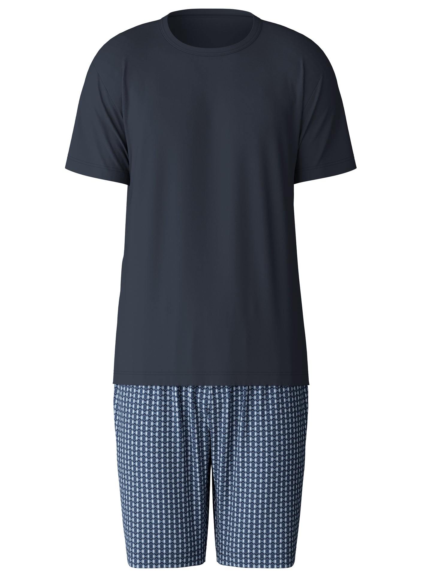 HERREN Pyjama kurz, dark sapphire