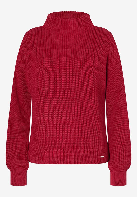 Rippstrick-Pullover  rot  Herbst-Kollektion