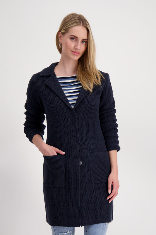 Strickjacke, dark denim