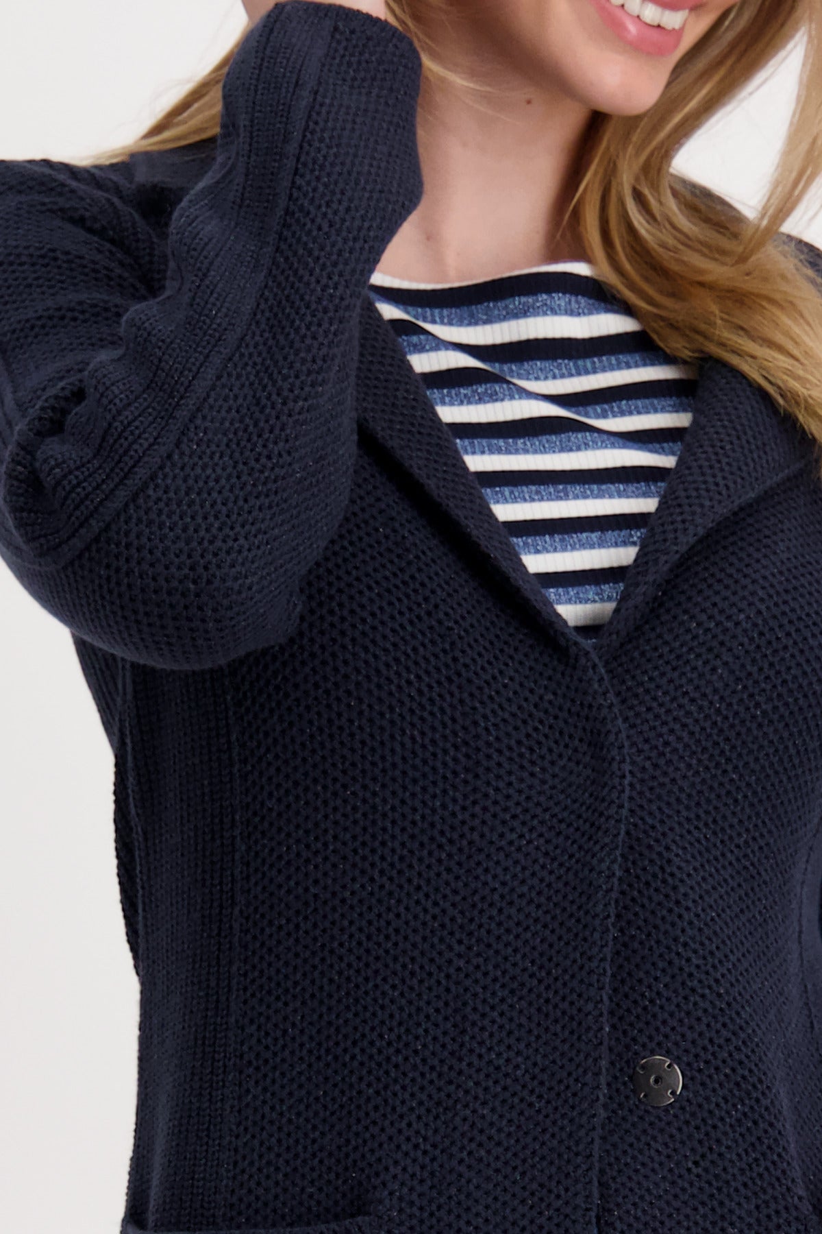 Strickjacke, dark denim