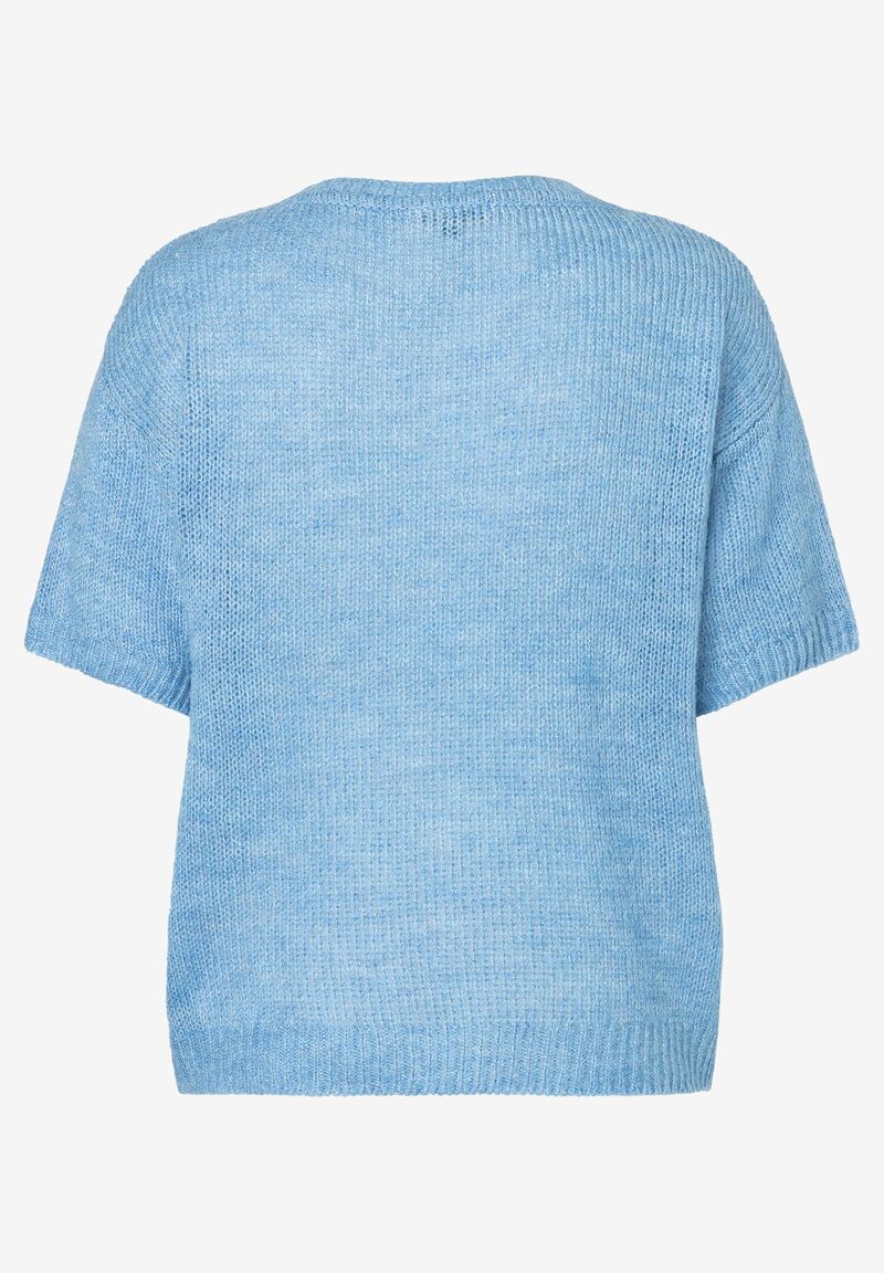 Kurzarm-Pullover  hellblau