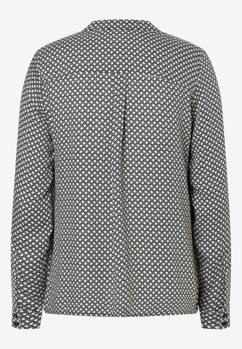 Viskosebluse  Minimal-Print  Herbst-Kollektion