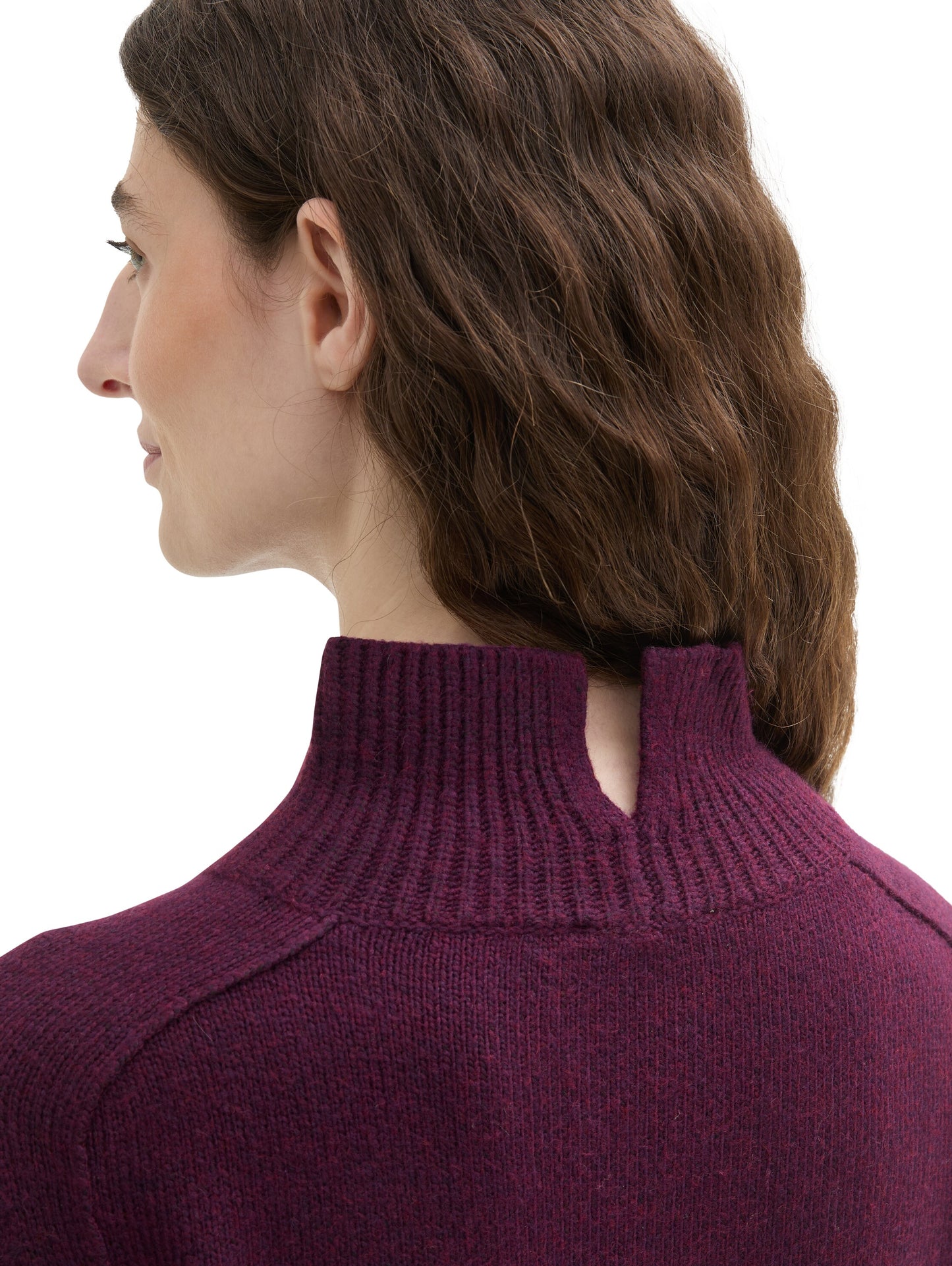 Weicher Strick Pullover mit Stehkragen