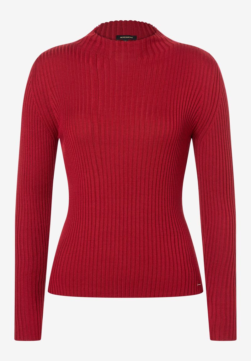 Rippstrick-Pullover  rot  Herbst-Kollektion