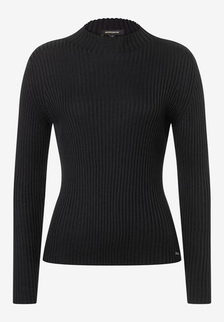 Rippstrick-Pullover  schwarz  Herbst-Kollektion