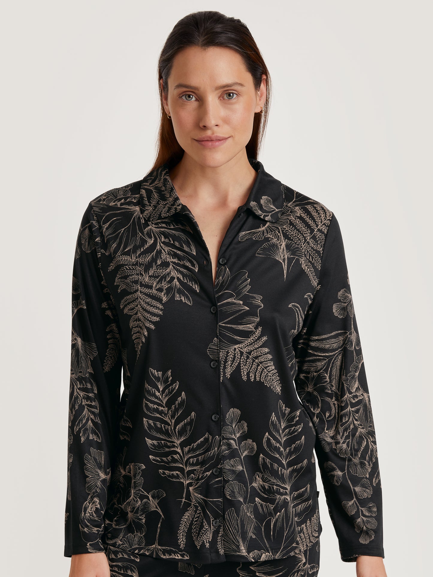 DAMEN Shirt langarm, schwarz