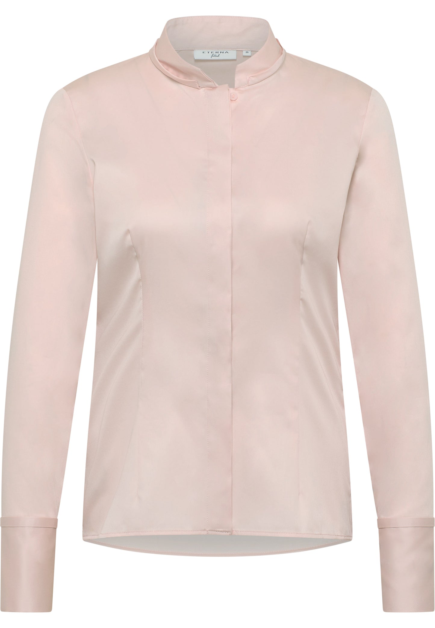 Satin Shirt Bluse Satingewebe Langarm