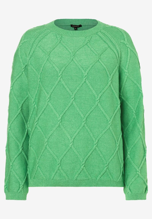 Pullover mit Rautenstruktur  soft warm green  Frühjahrs-Kollektion