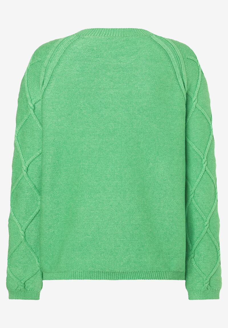 Pullover mit Rautenstruktur  soft warm green  Frühjahrs-Kollektion