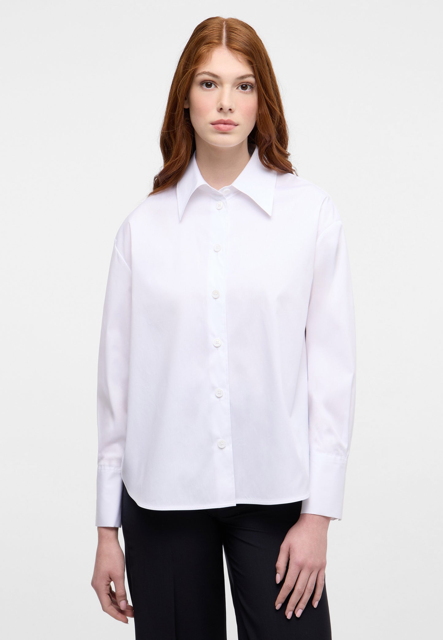 Signature Shirt Bluse Popeline Langarm