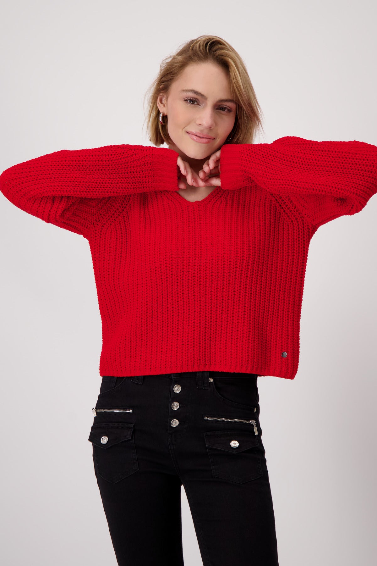 Pullover, deep red