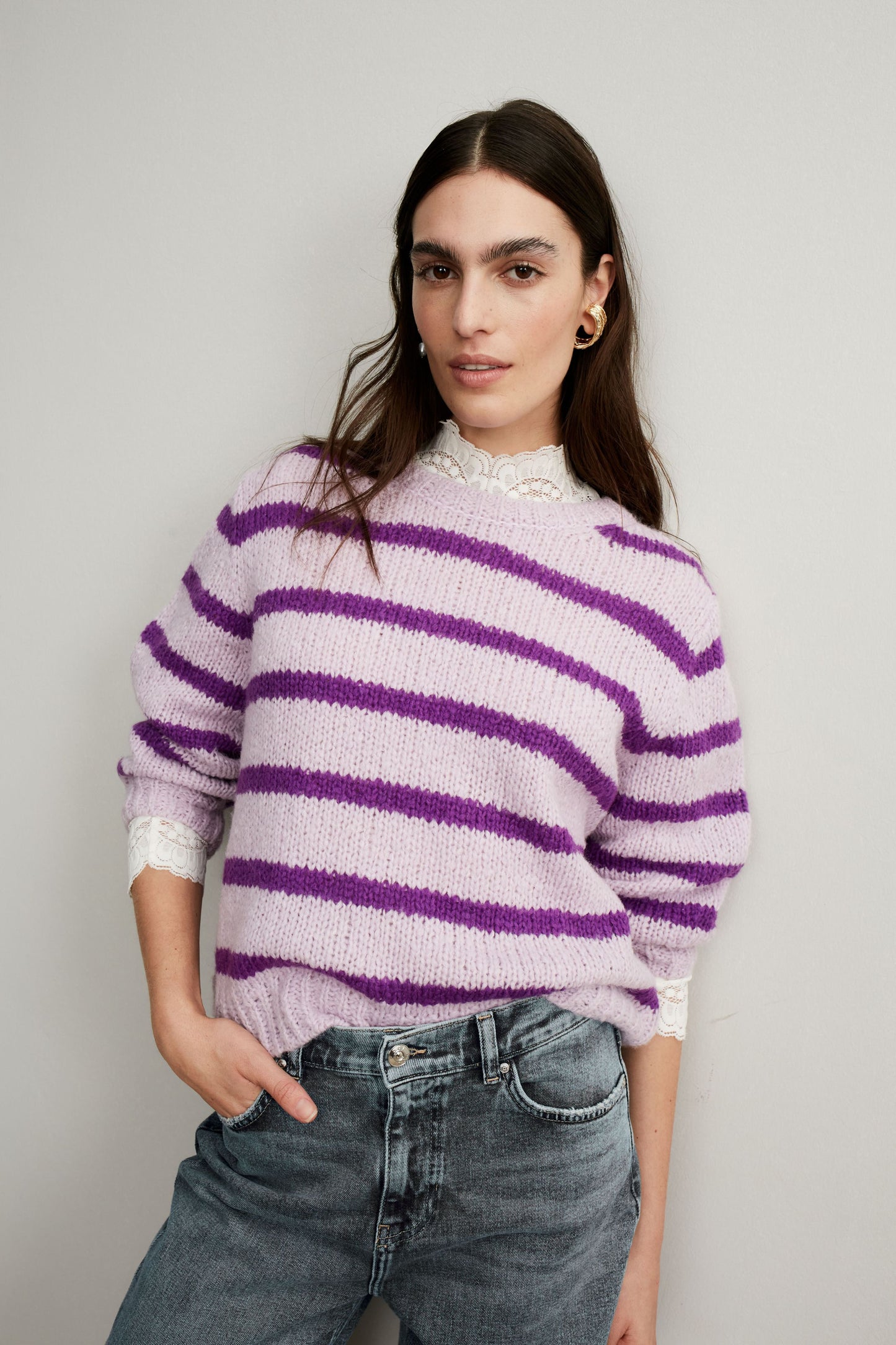 Pullover mit Wolle und Mohair