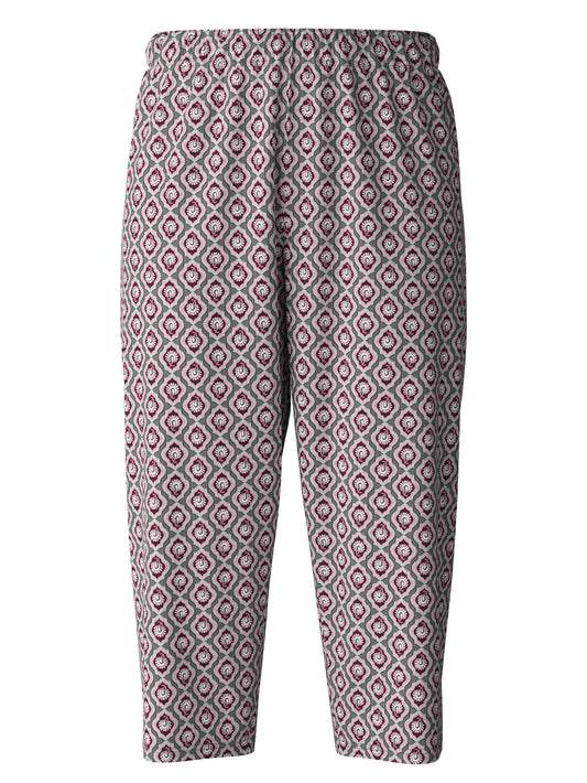 DAMEN Hose 3/4, laurel green print