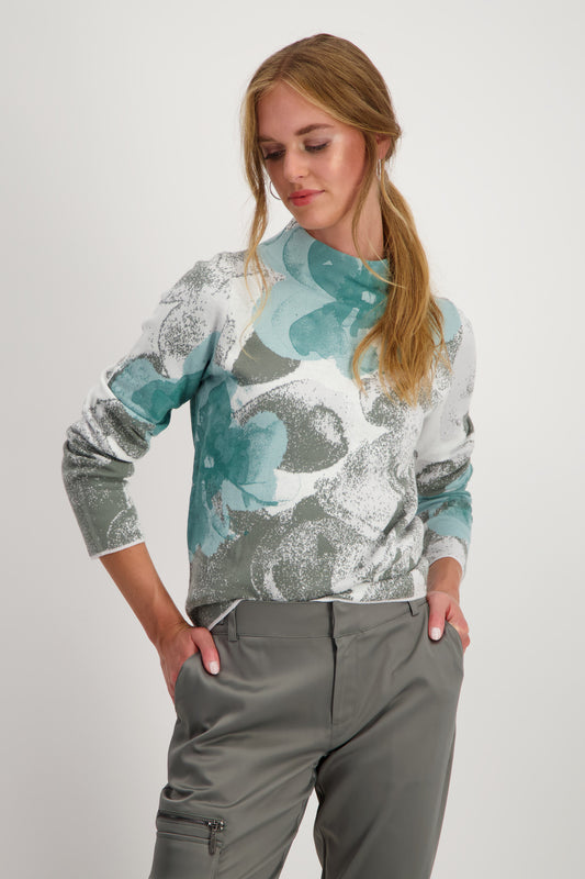 Pullover, peppermint gemustert