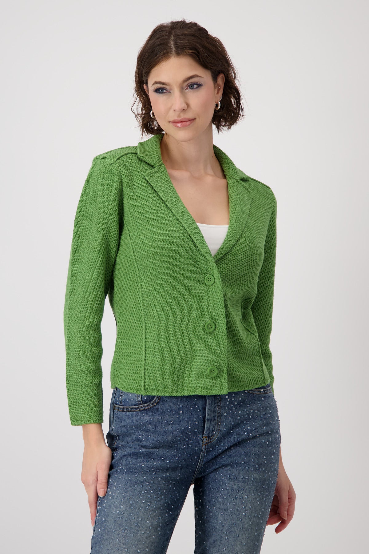 Strickjacke, avocado