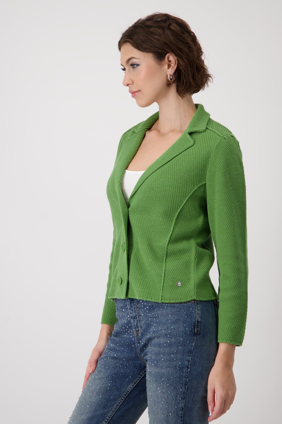 Strickjacke, avocado