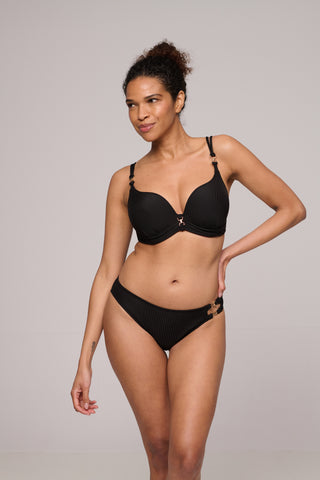 EMLY schwarz Unterlegter Bikini Herzform