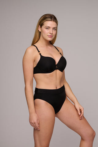 EMLY schwarz Bikinislip mit Umschlag