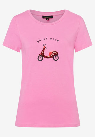 T-Shirt mit Pailletten-Roller  pink  Frühjahrs-Kollektion