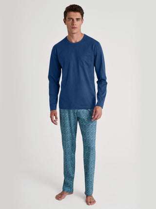 HERREN Pyjama, pottery blue