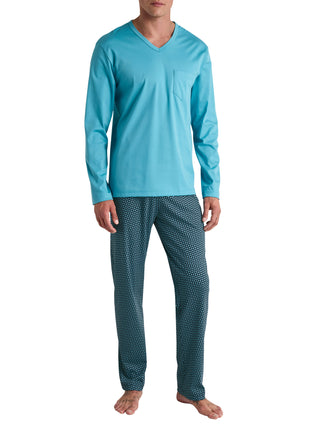 HERREN Pyjama, bright blue