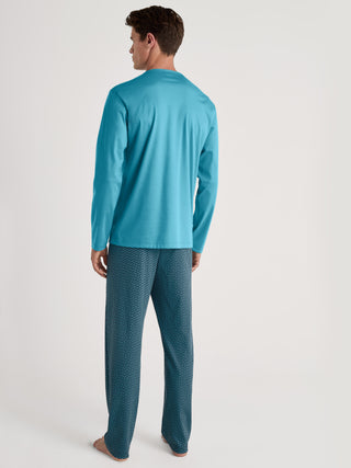 HERREN Pyjama, bright blue