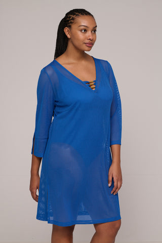 ASWAN Delphinium Cheer Blue Bademode Kaftan