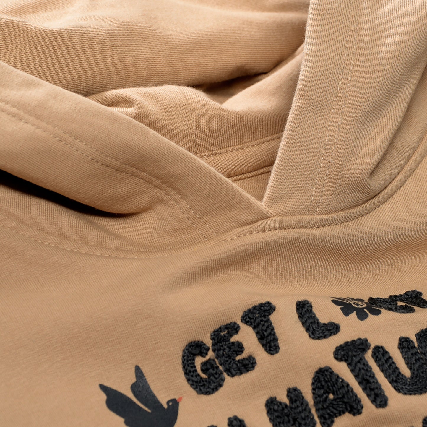 Hoodie  mit Wording-Applikation