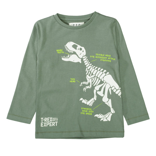 Langarmshirt SLIM FIT mit Dino-Print