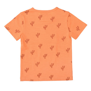 T-Shirt mit Kaktus-Print-Allover