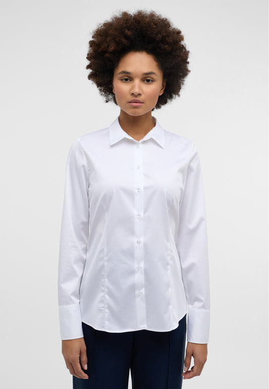 Satin Shirt Bluse Satingewebe Langarm