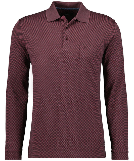 Softknitpolo Jacquard, Langarm