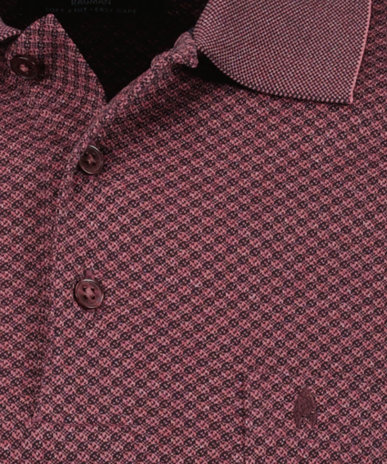 Softknitpolo Jacquard, Langarm