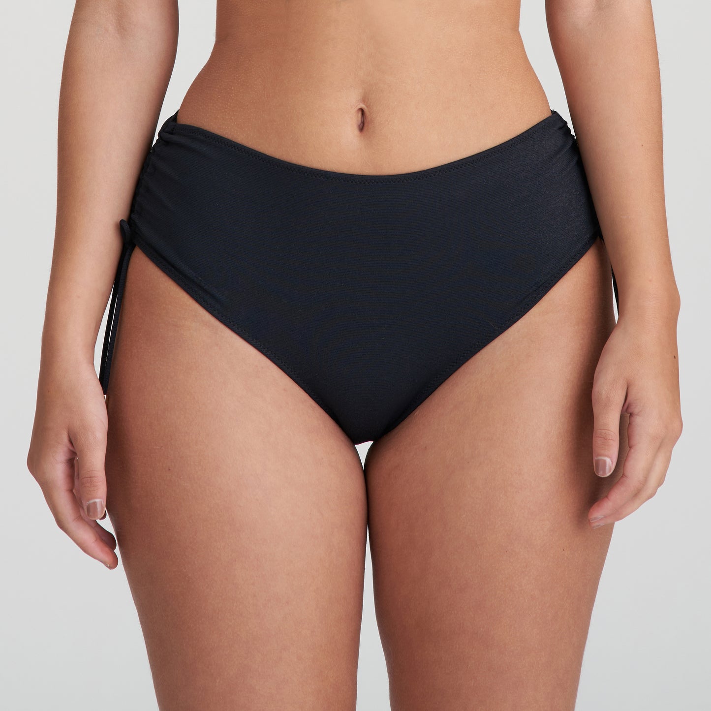 DAHU schwarz Bikini Taillenslip m. Schnur