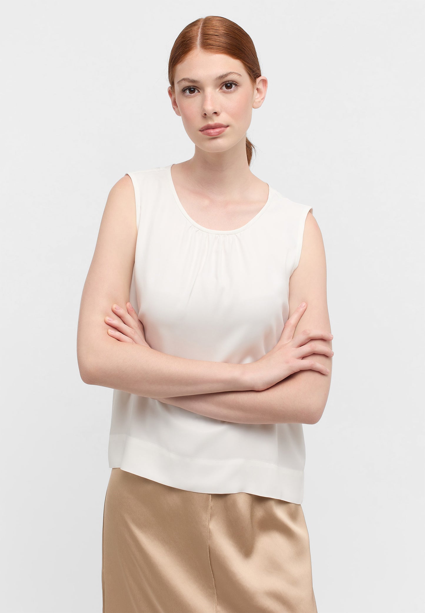 Viscose Shirt Bluse Viskose ohne Arm