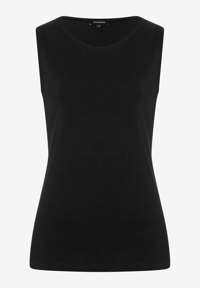 Baumwoll/Stretch Top schwarz