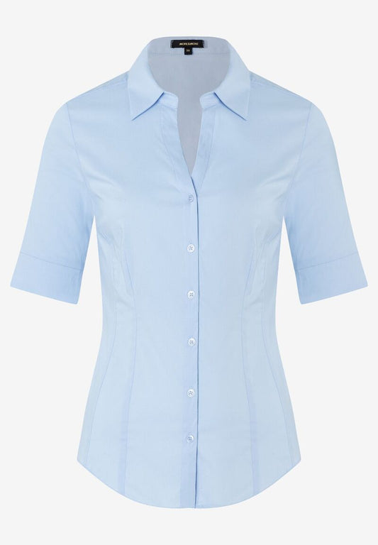 Baumwoll/Stretch Bluse  hellblau