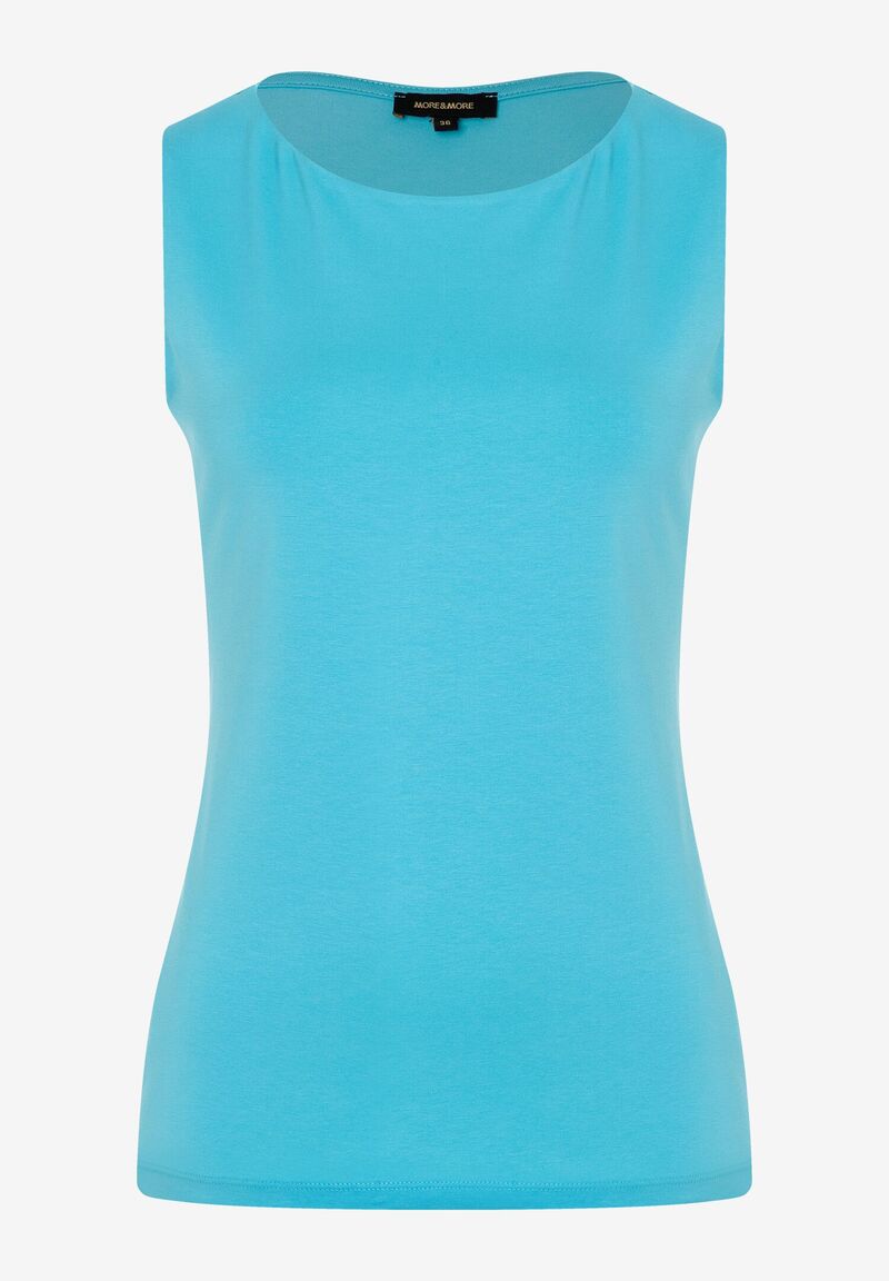 Baumwoll/Stretch Top blau