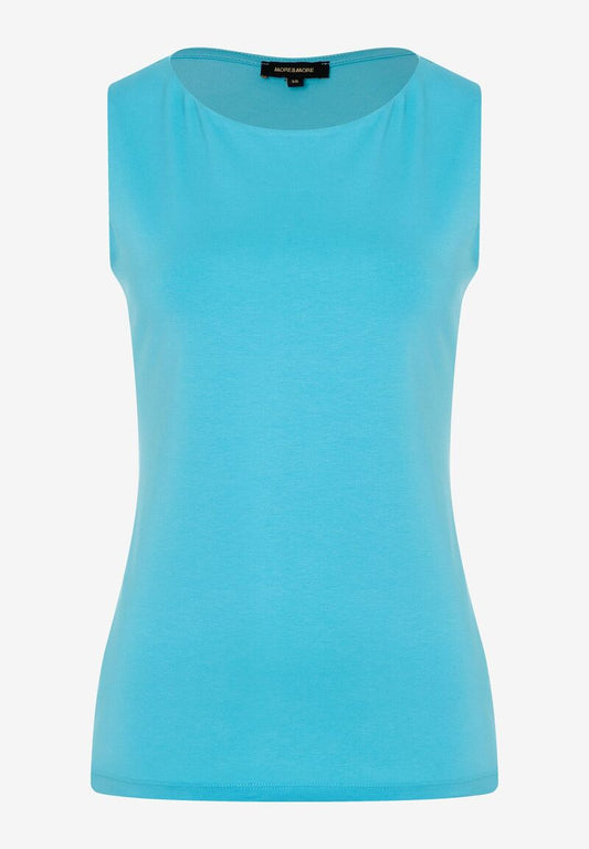 Baumwoll/Stretch Top blau