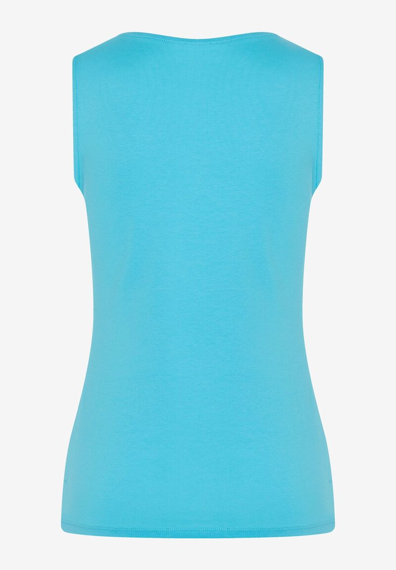 Baumwoll/Stretch Top blau