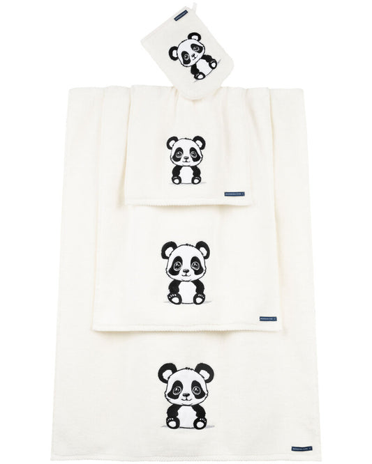 PANDA  Waschhandschuh, creme/natur/beige