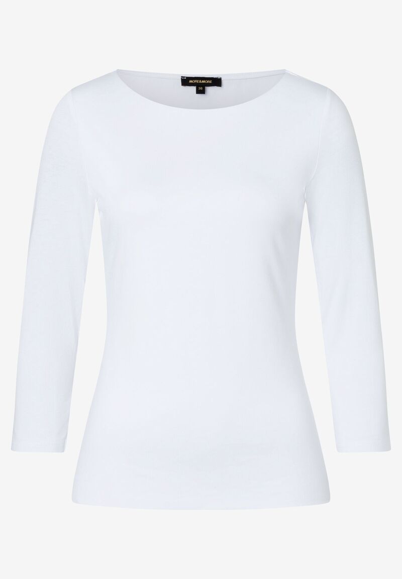 Basic Shirt  3/4 Arm  weiß  Herbst-Kollektion