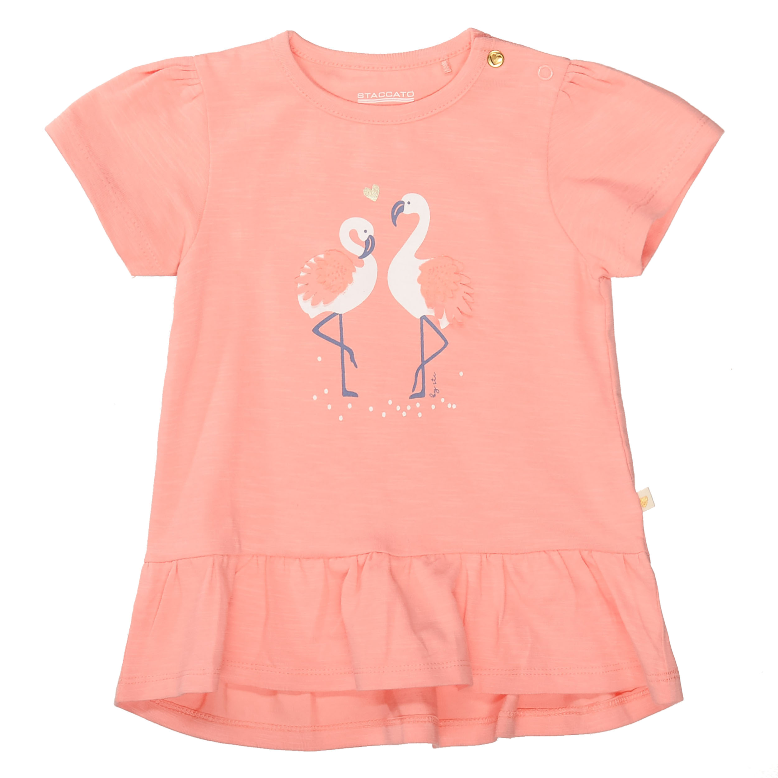 Tunika-Shirt mit Flamingo-Applikation